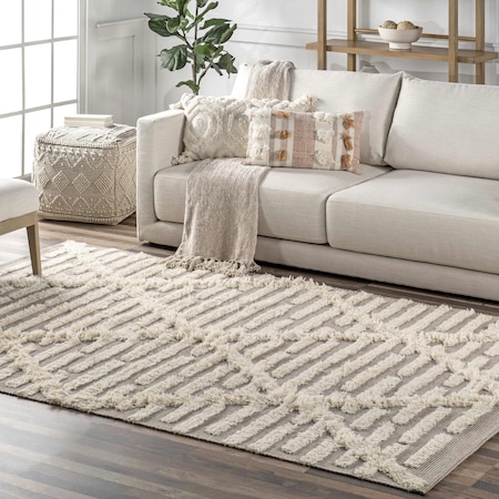 Nuloom Kandice Contemporary Trellis Wool Blend Area Rug 4ft x 6ft ARAC02A-406